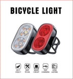 Ultra Slim USB C Rechargeable Bike Lights Front and Rear Set IP65 Waterproof Super Bright