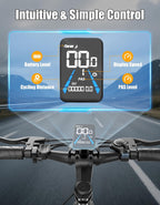 1500W Electric Bike for Adults 26 Inch Mountain Ebike 28MPH 65 Miles Range 7 Speed 48V Battery