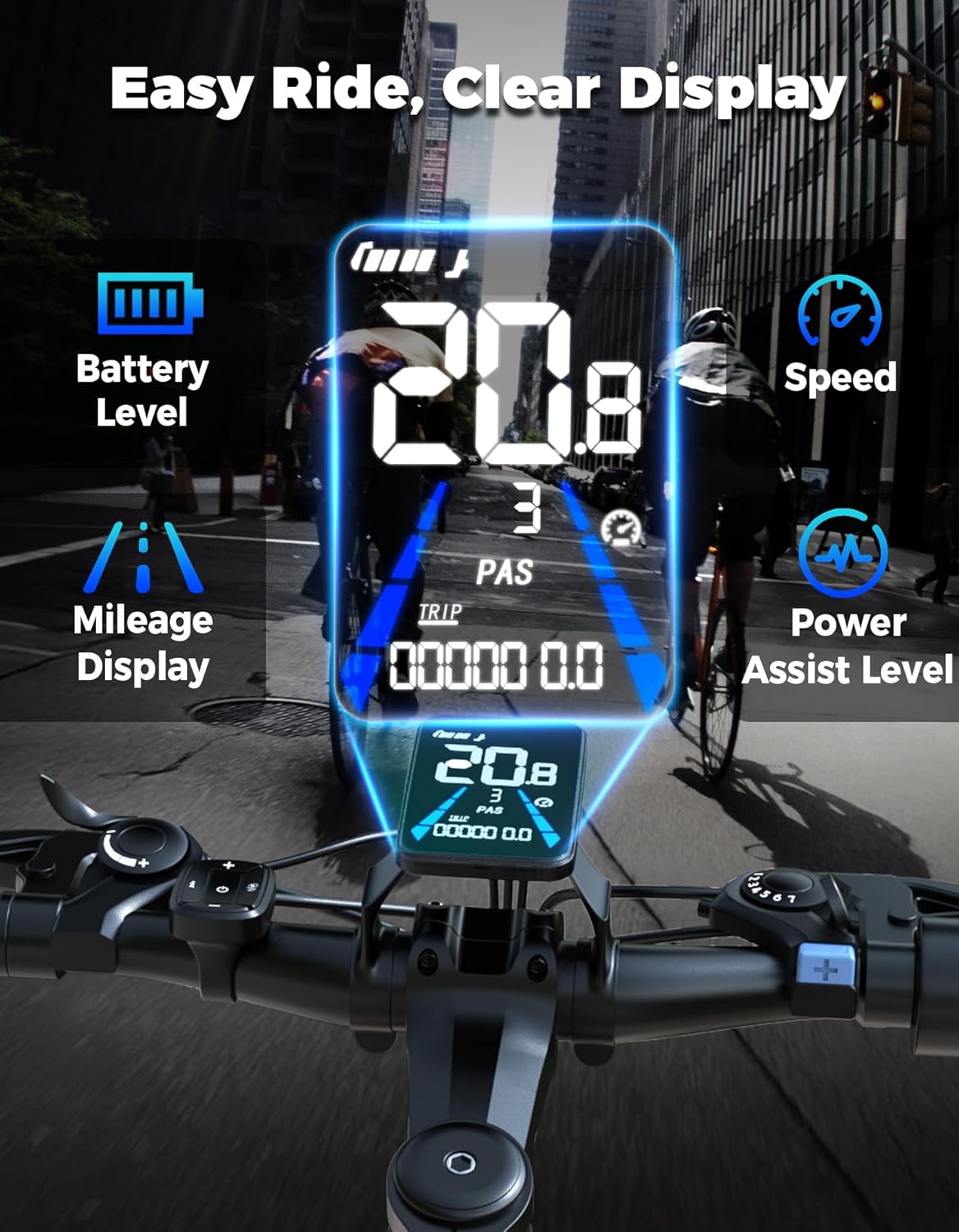 1500W Electric Bike for Adults 26 Inch Mountain Ebike 28MPH 65 Miles Range 7 Speed 48V Battery