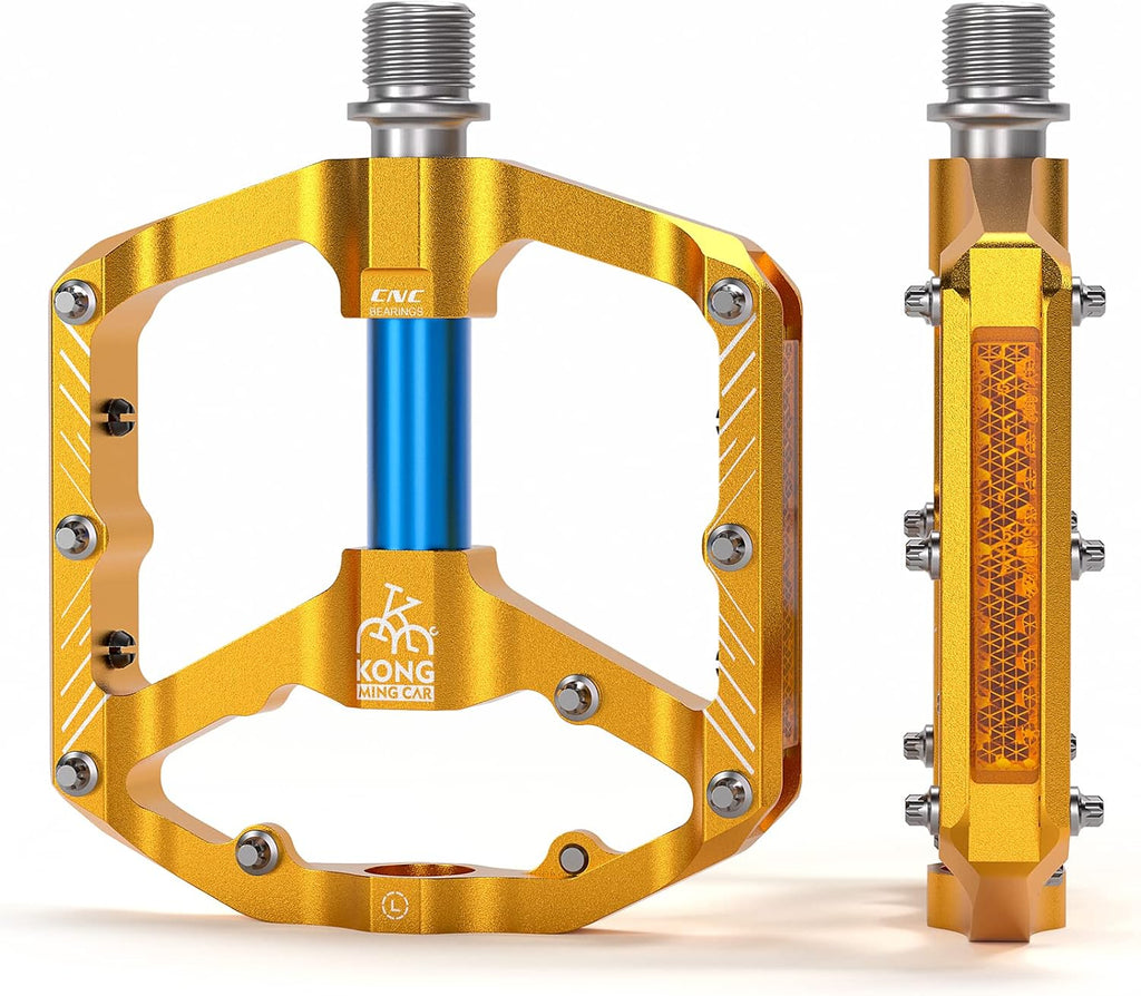 Mountain Bike Pedals 9 16 Inch Platform Lightweight Non Slip MTB Pedals with 3 Sealed Bearings