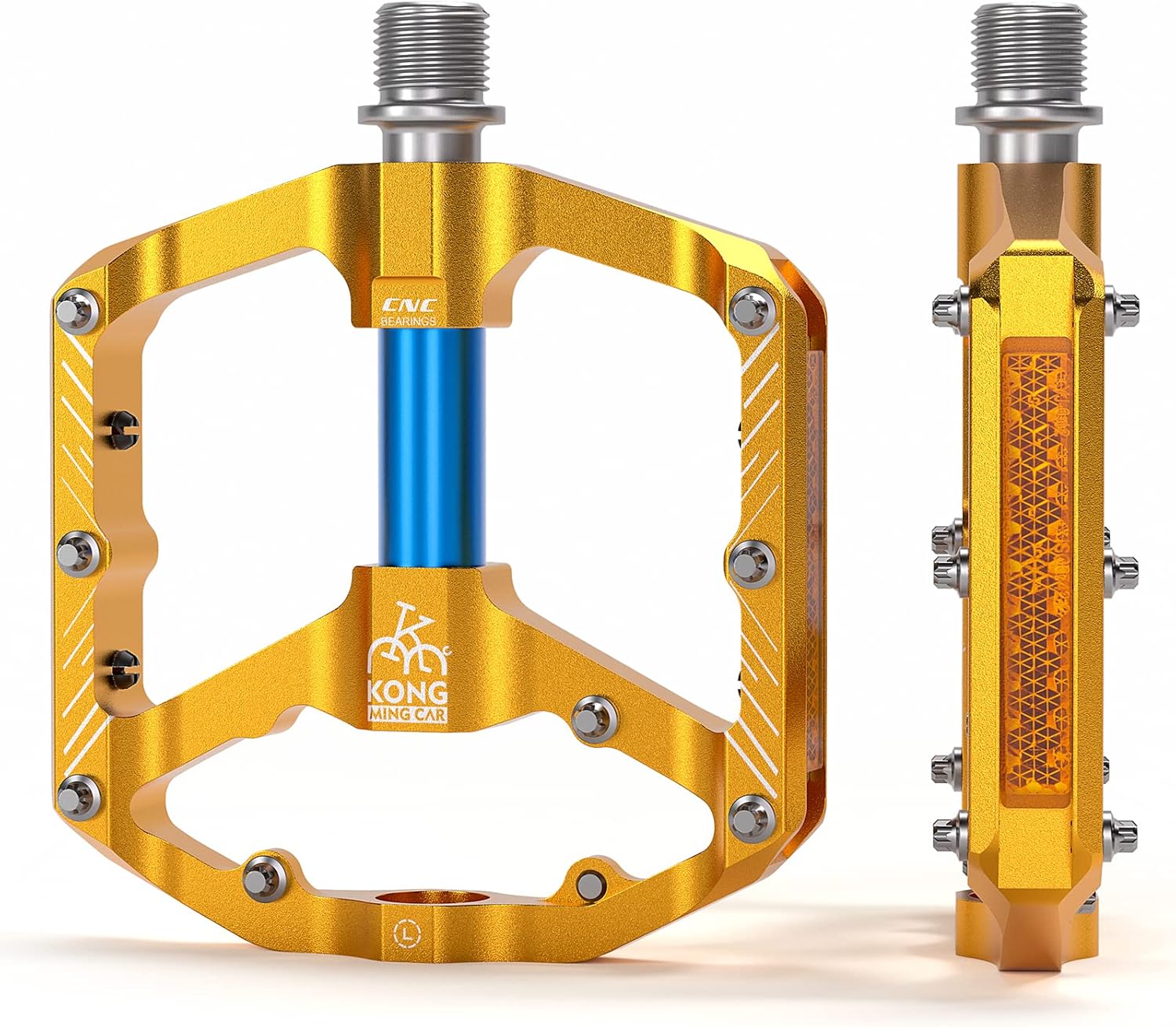 Mountain Bike Pedals 9 16 Inch Platform Lightweight Non Slip MTB Pedals with 3 Sealed Bearings