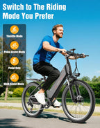 1500W Electric Bike for Adults 26 Inch Mountain Ebike 28MPH 65 Miles Range 7 Speed 48V Battery